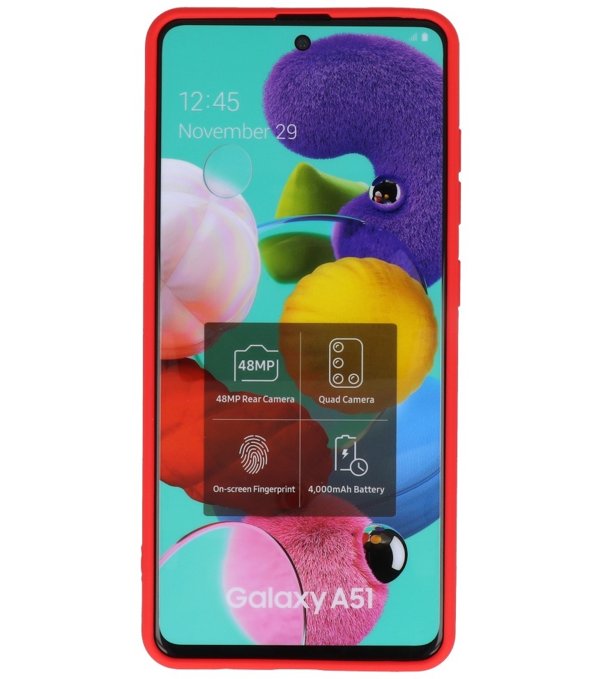 Fashion Color TPU Case Samsung Galaxy A51 Red