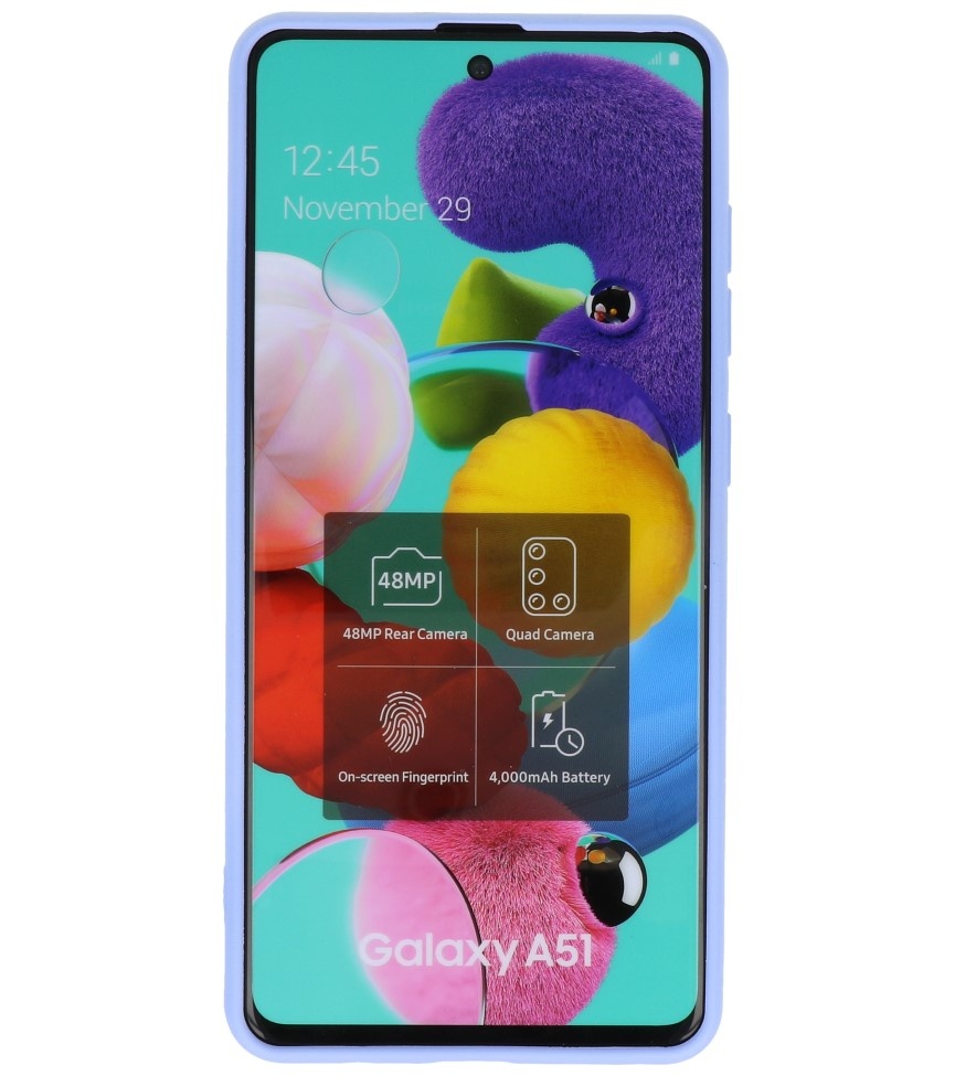 Fashion Color TPU Cover Samsung Galaxy A51 Lilla