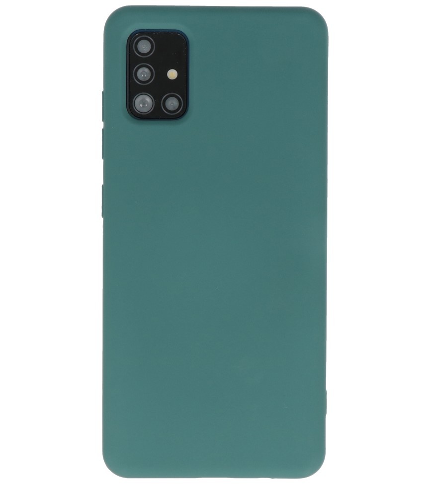 Coque en TPU Fashion Color Samsung Galaxy A51 Vert Foncé