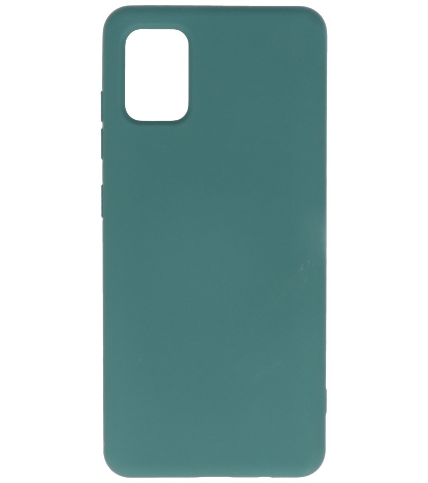 Estuche de TPU en color de moda Samsung Galaxy A51 Verde oscuro