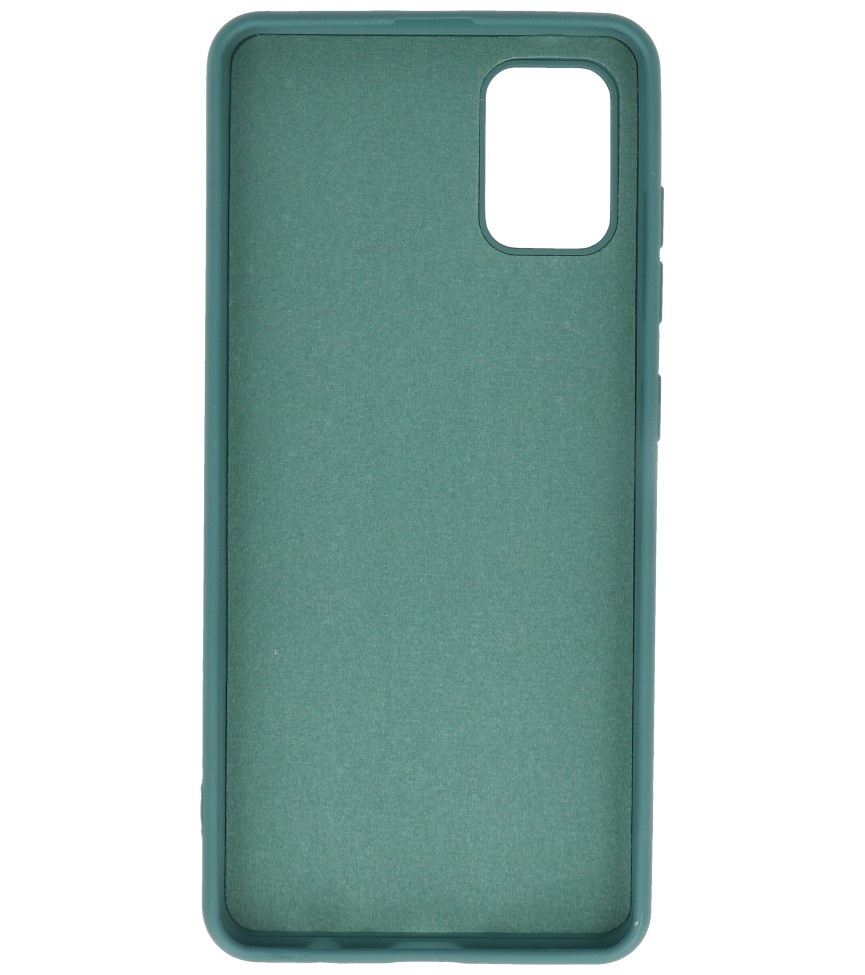 Fashion Color TPU Cover Samsung Galaxy A51 Mørkegrøn