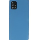 Carcasa de TPU en color de moda Samsung Galaxy A71 Azul marino