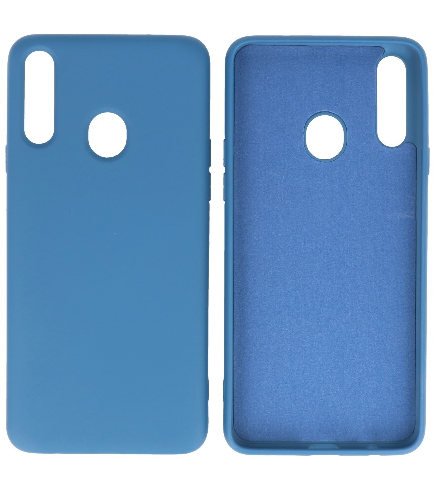 Carcasa de TPU en color de moda Samsung Galaxy A20s Azul marino