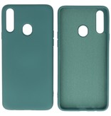 Carcasa de TPU en color de moda Samsung Galaxy A20s Verde oscuro