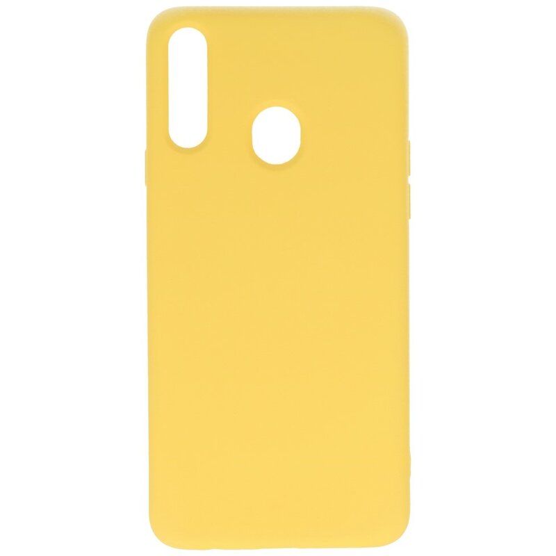Mode Farve TPU Cover Samsung Galaxy A20s Gul