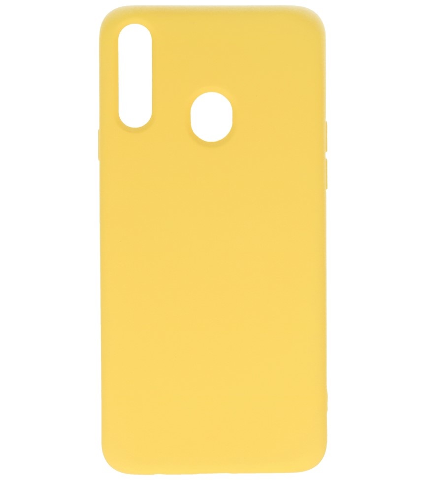 Custodia in TPU colore moda per Samsung Galaxy A20s gialla