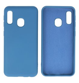 2.0mm Dikke Fashion Color TPU Hoesje Samsung Galaxy A20e Navy