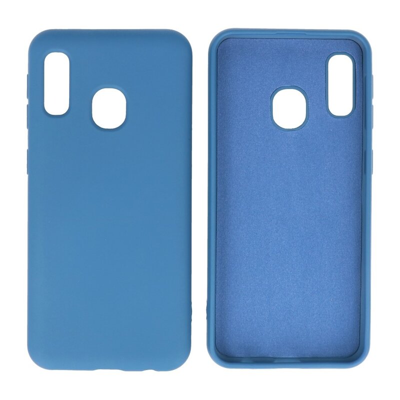 Carcasa de TPU en color de moda Samsung Galaxy A20e Azul marino