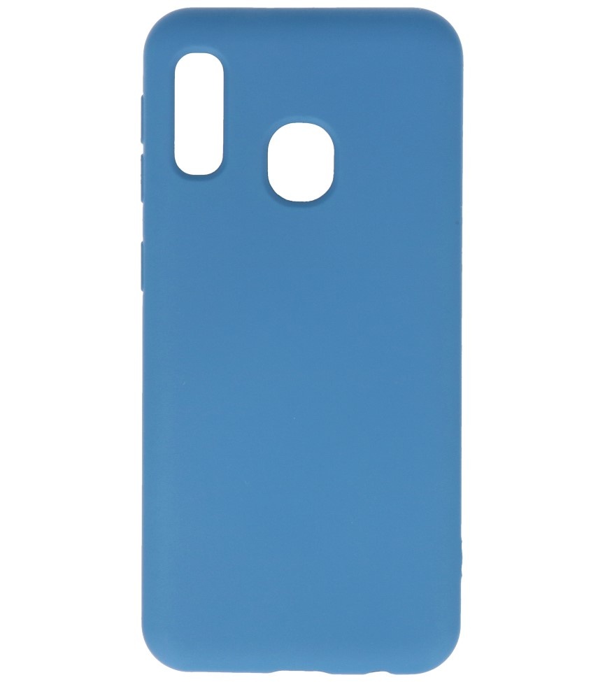 Carcasa de TPU en color de moda Samsung Galaxy A20e Azul marino