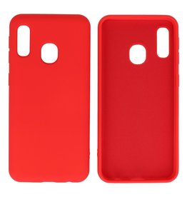 2.0mm Dikke Fashion Color TPU Hoesje Samsung Galaxy A20e Rood