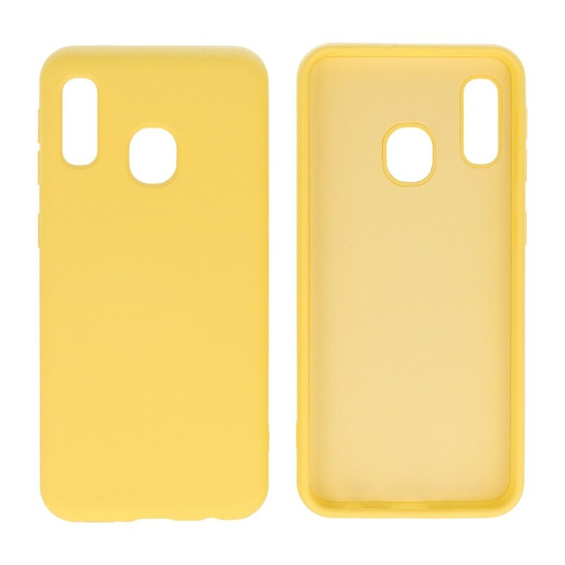 Custodia in TPU colore moda per Samsung Galaxy A20e gialla