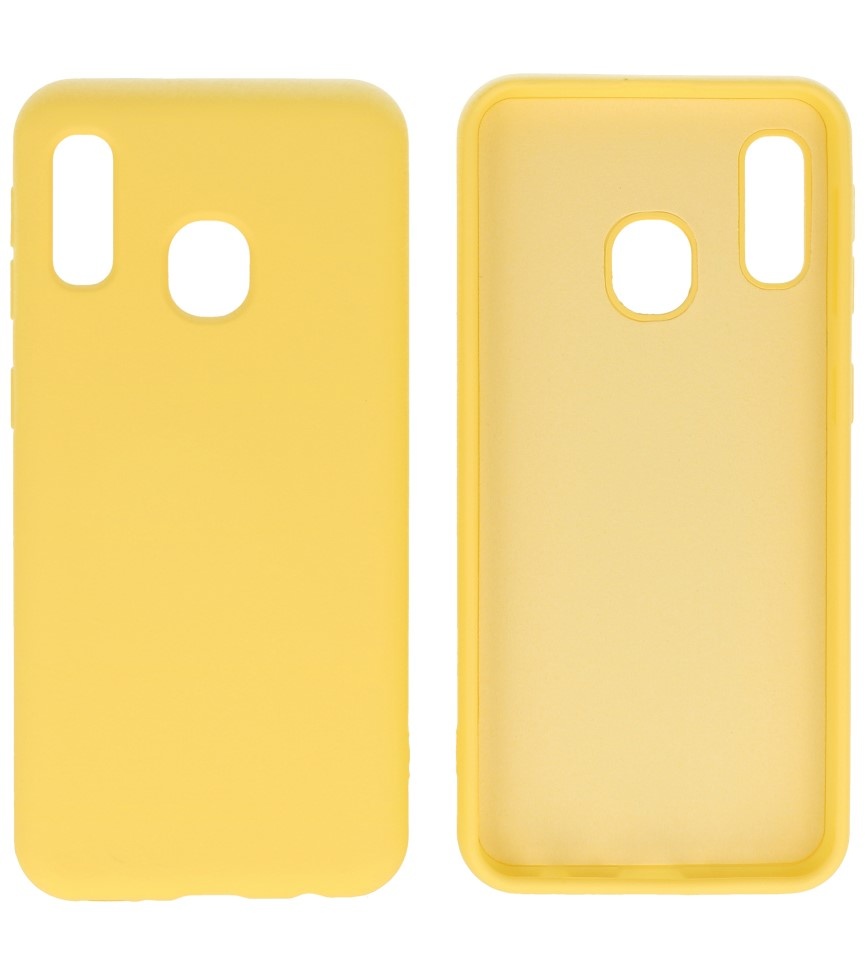 Custodia in TPU colore moda per Samsung Galaxy A20e gialla