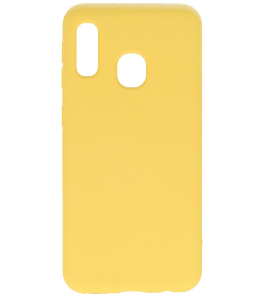 Custodia in TPU colore moda per Samsung Galaxy A20e gialla