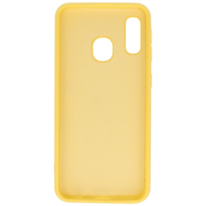 Fashion Color TPU Cover Samsung Galaxy A20e Gul