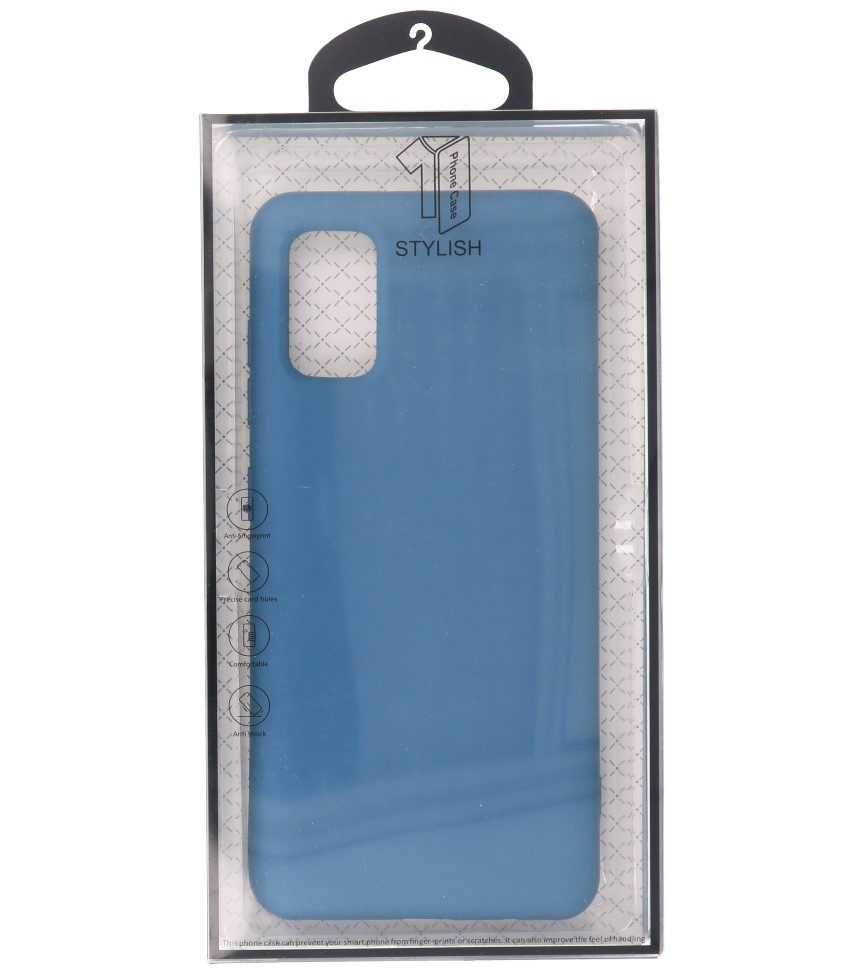 Carcasa de TPU en color de moda Samsung Galaxy A21s Azul marino