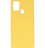2.0mm Dikke Fashion Color TPU Hoesje Samsung Galaxy A21s Geel