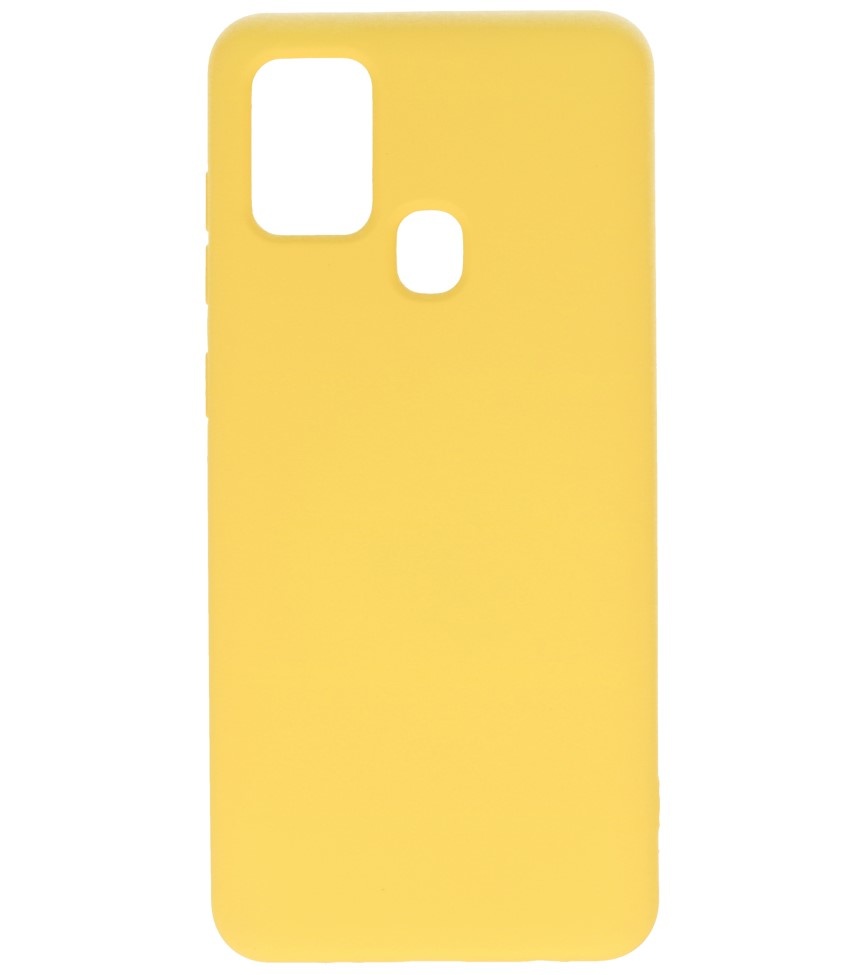Custodia in TPU colore moda per Samsung Galaxy A21s gialla