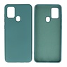 Mode farve TPU taske Samsung Galaxy A21s mørkegrøn