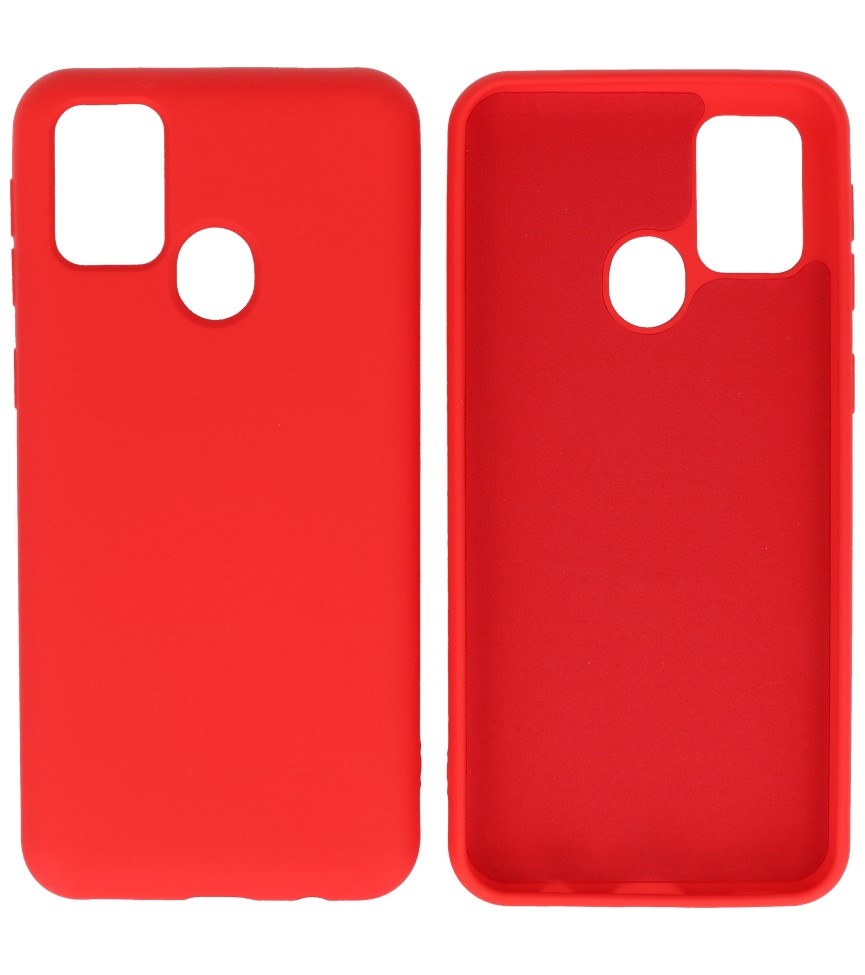 Mode Farve TPU Cover Samsung Galaxy M31 Rød
