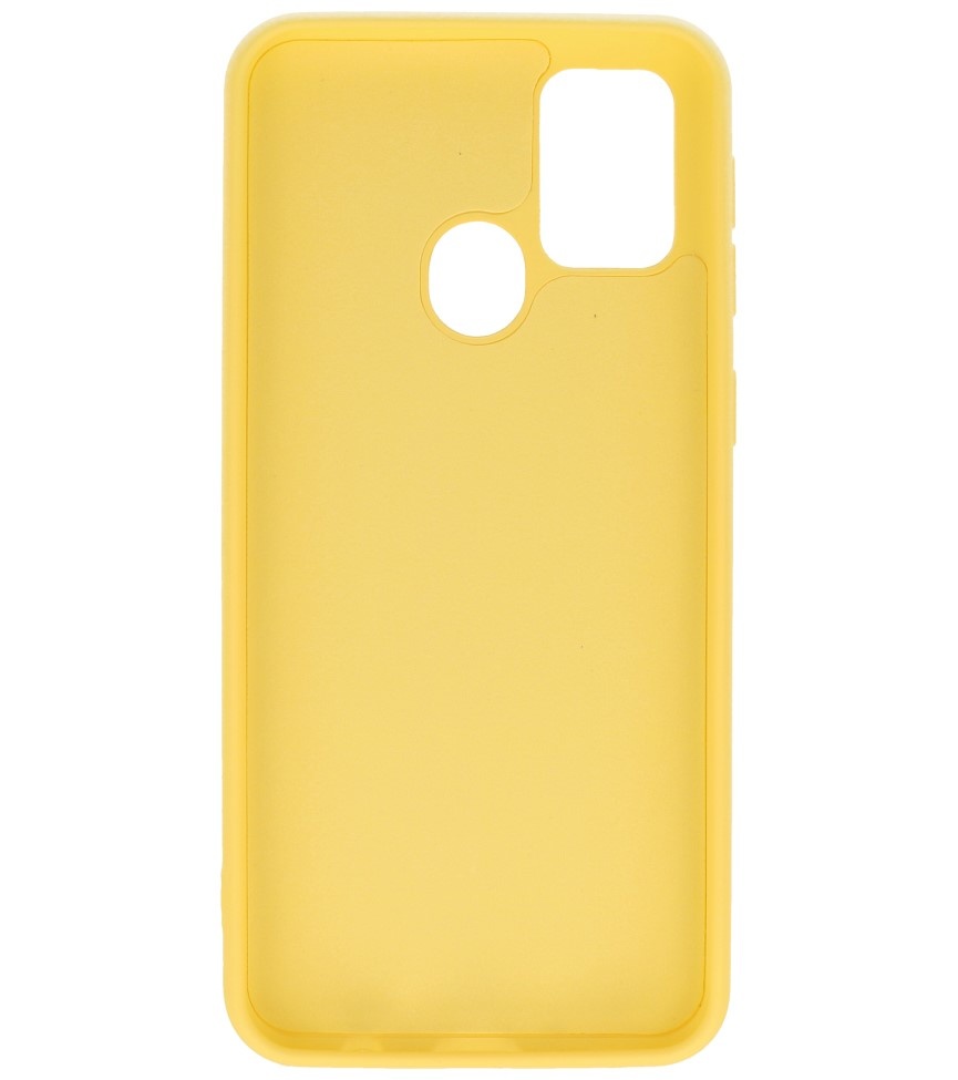 2.0mm Dikke Fashion Color TPU Hoesje Samsung Galaxy M31 Geel