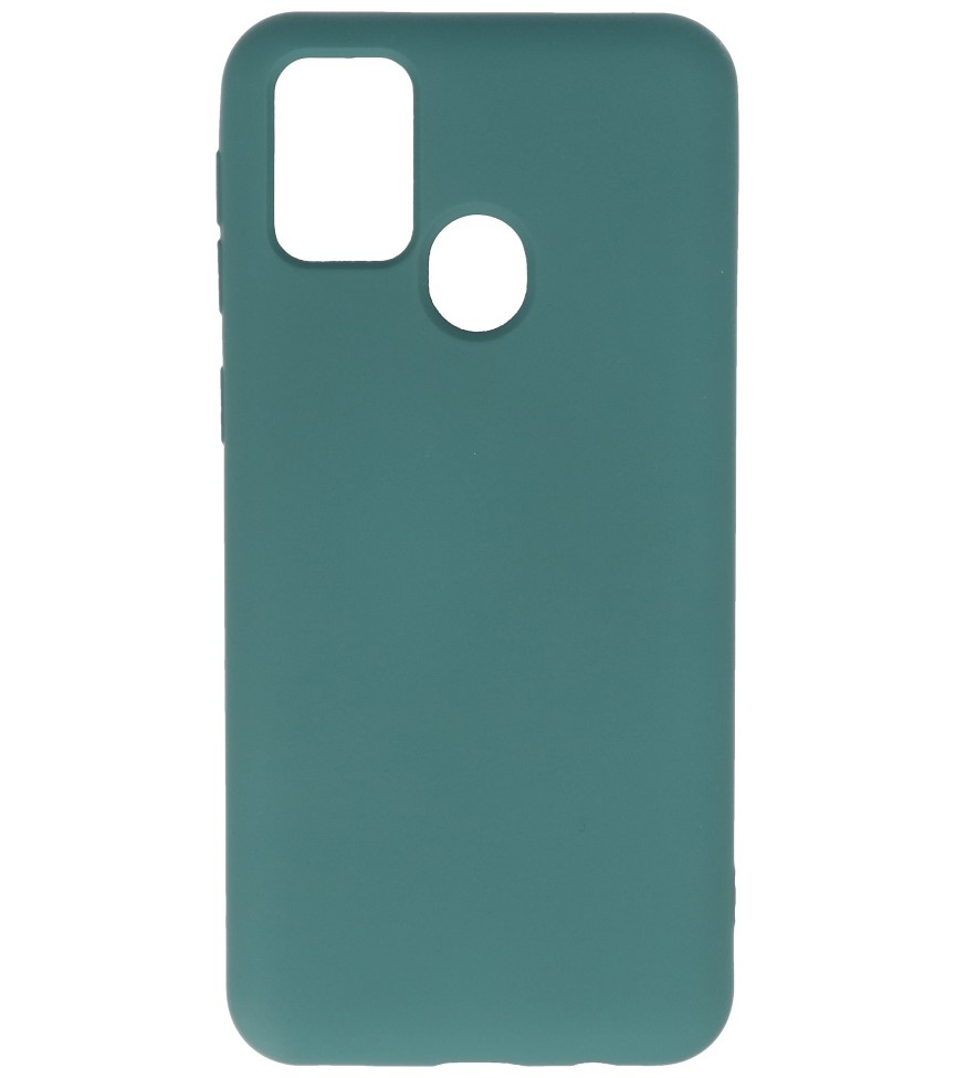 2.0mm Dikke Fashion Color TPU Hoesje Samsung Galaxy M31 Donker Groen