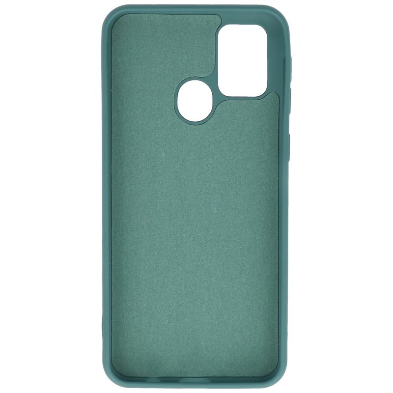 Custodia in TPU colore moda Samsung Galaxy M31 verde scuro