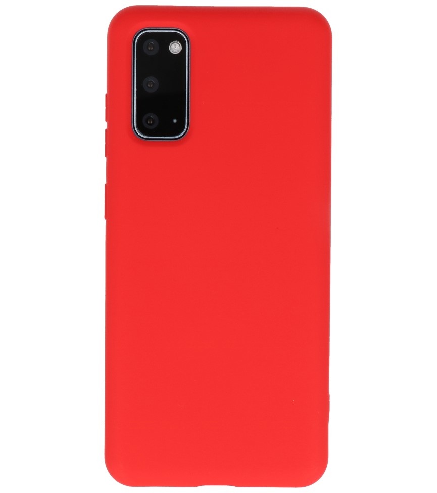 Mode farve TPU taske Samsung Galaxy S20 Rød