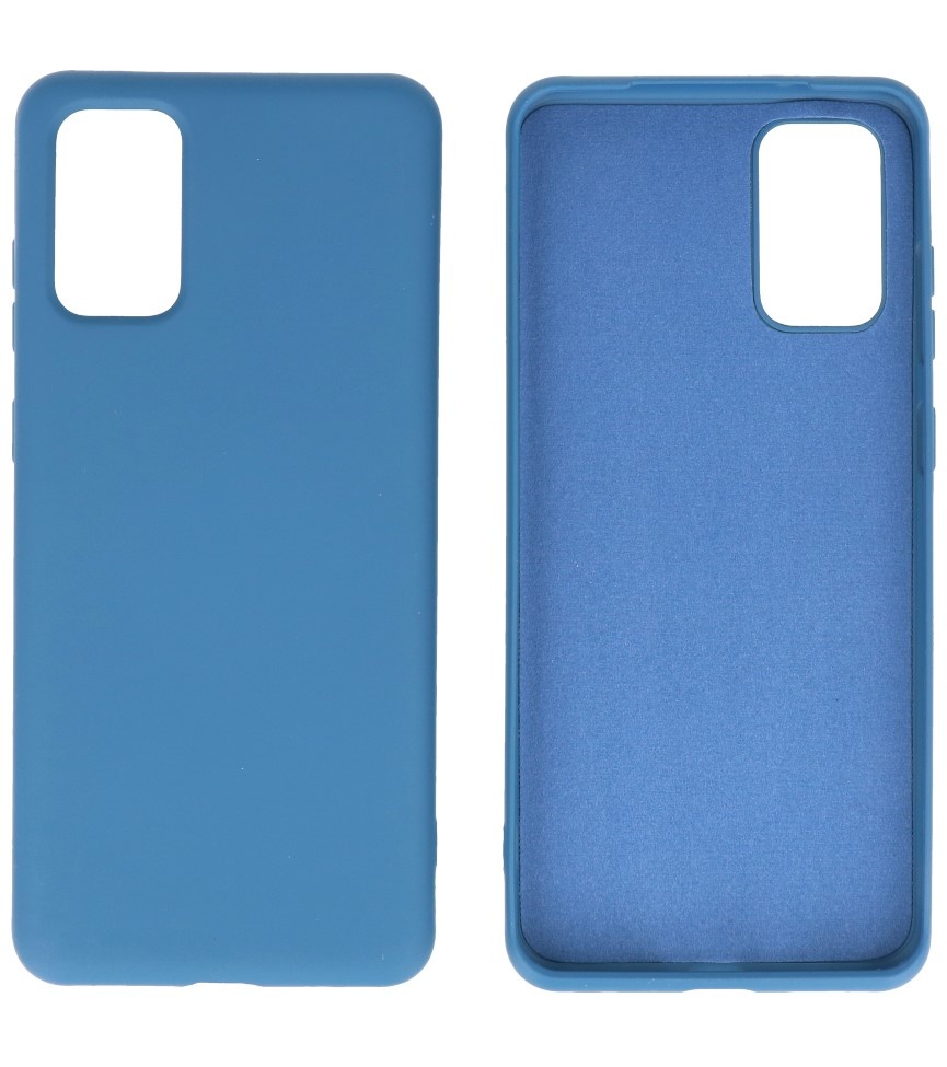 Carcasa de TPU en color de moda para Samsung Galaxy S20 Plus Azul marino