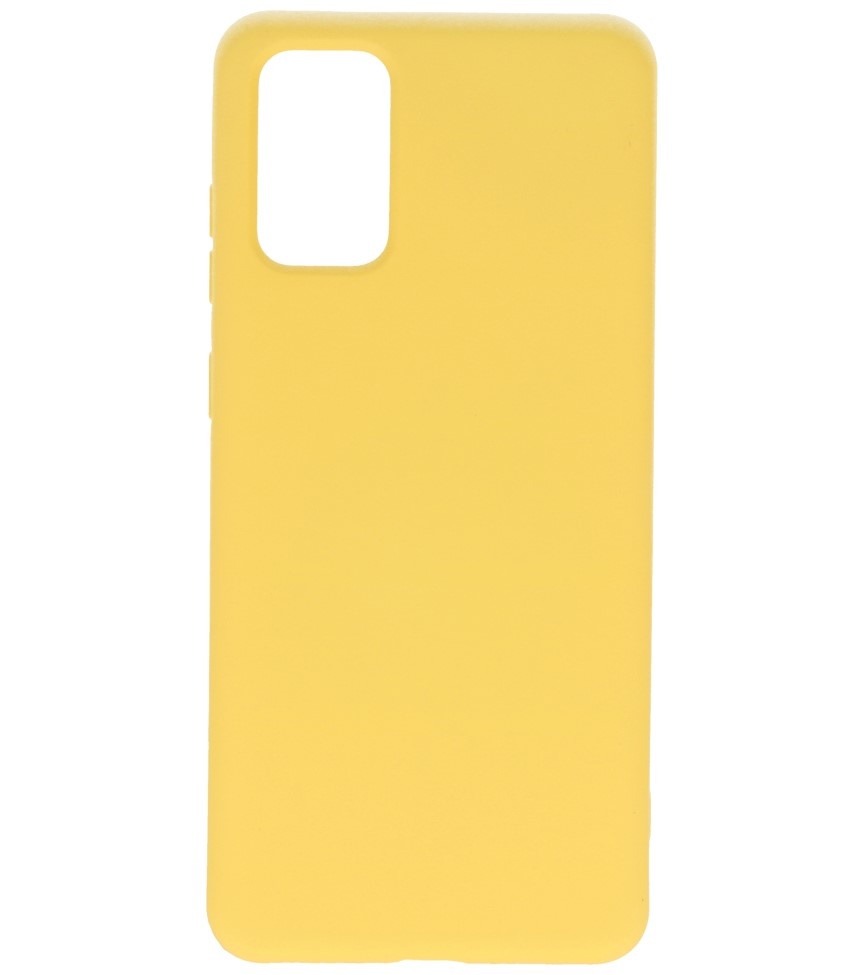 2.0mm Dikke Fashion Color TPU Hoesje Samsung Galaxy S20 Plus Geel