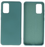 2.0mm Dikke Fashion Color TPU Hoesje Samsung Galaxy S20 Plus Donker Groen