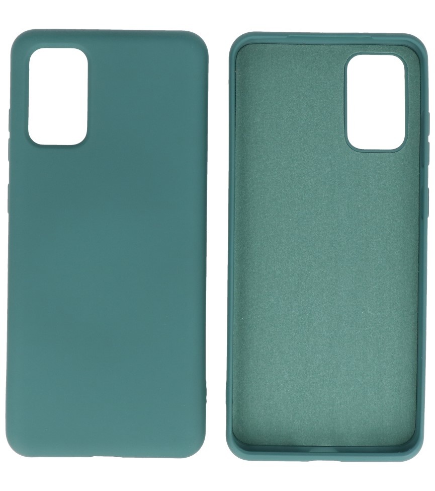 2.0mm Dikke Fashion Color TPU Hoesje Samsung Galaxy S20 Plus Donker Groen