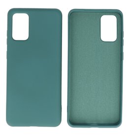 Mode farve TPU taske Samsung Galaxy S20 Plus mørkegrøn