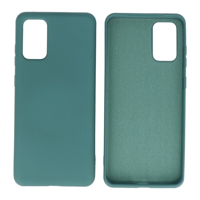 Carcasa de TPU en color de moda Samsung Galaxy S20 Plus Verde oscuro