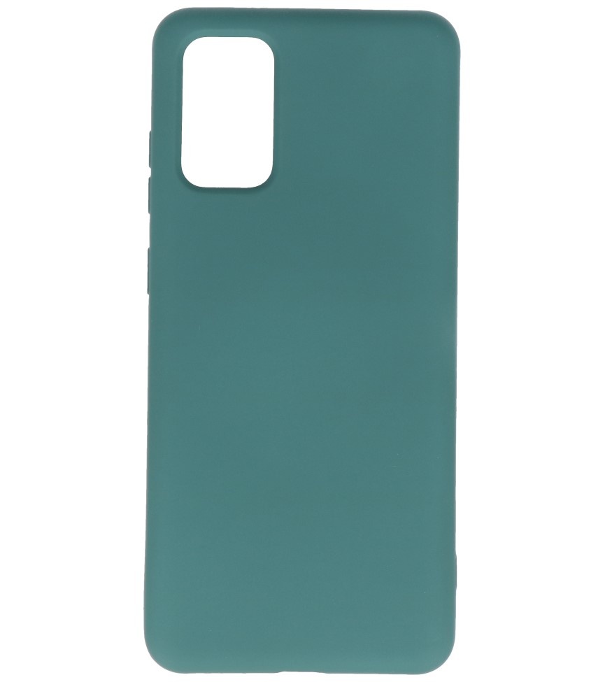 Carcasa de TPU en color de moda Samsung Galaxy S20 Plus Verde oscuro