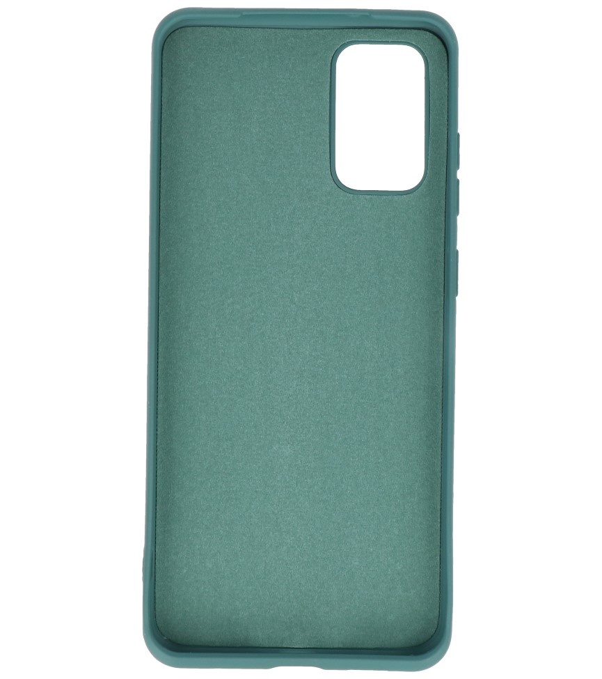 2.0mm Dikke Fashion Color TPU Hoesje Samsung Galaxy S20 Plus Donker Groen