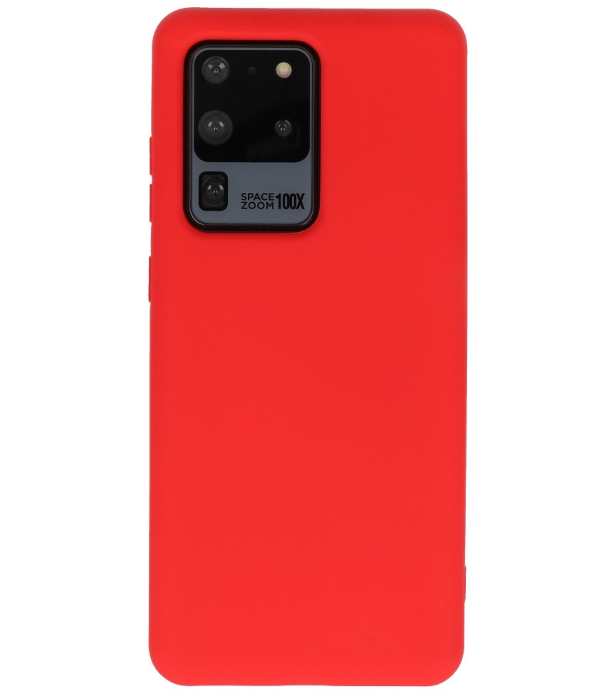 2.0mm Dikke Fashion Color TPU Hoesje Samsung Galaxy S20 Ultra Rood