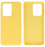 2.0mm Dikke Fashion Color TPU Hoesje Samsung Galaxy S20 Ultra Geel