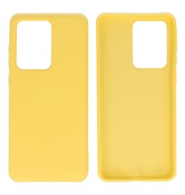 2.0mm Dikke Fashion Color TPU Hoesje Samsung Galaxy S20 Ultra Geel