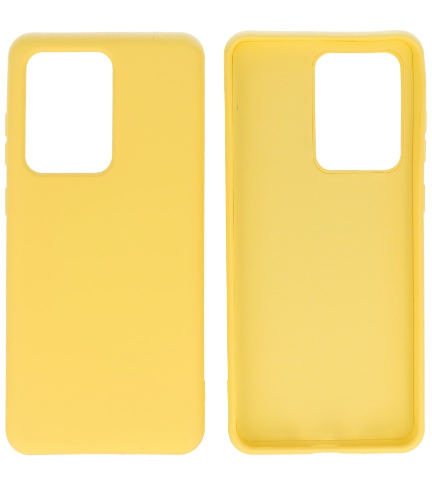 Estuche de TPU en color de moda Samsung Galaxy S20 Ultra Amarillo