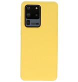 Estuche de TPU en color de moda Samsung Galaxy S20 Ultra Amarillo