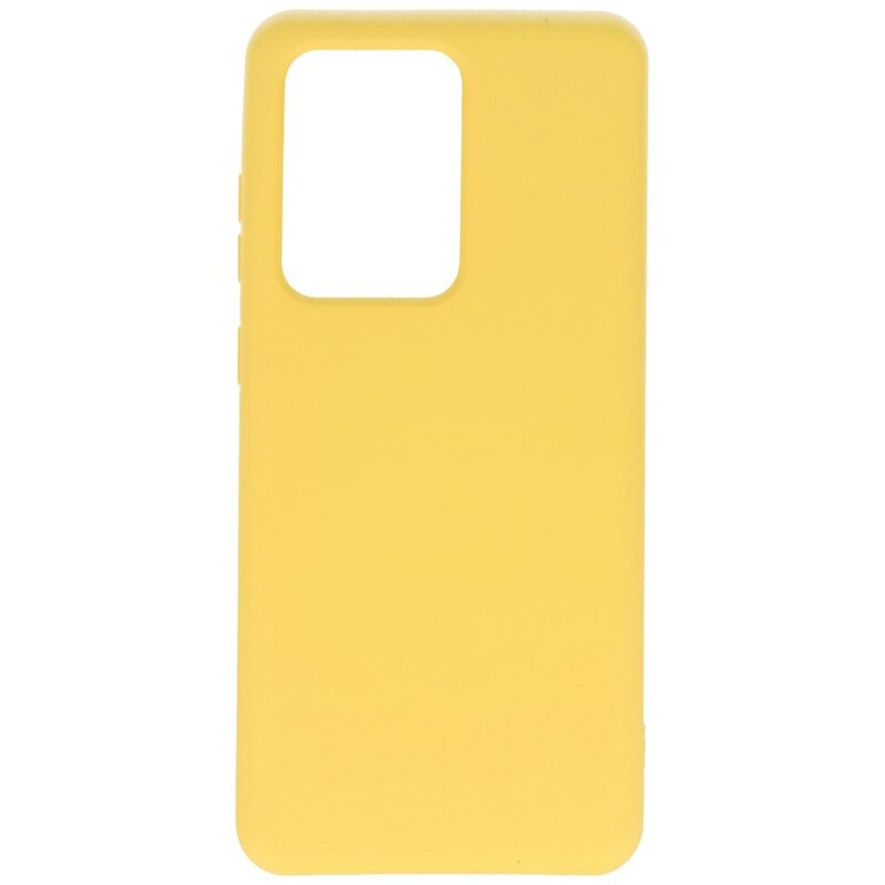 Estuche de TPU en color de moda Samsung Galaxy S20 Ultra Amarillo