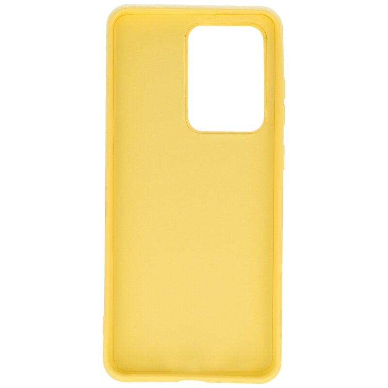 Estuche de TPU en color de moda Samsung Galaxy S20 Ultra Amarillo