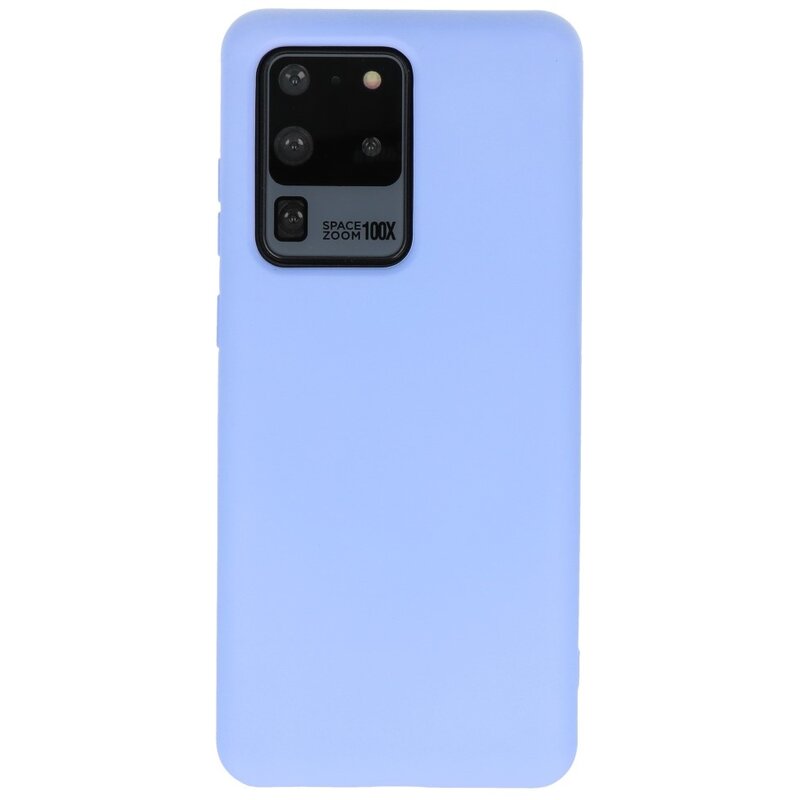 Estuche de TPU en color de moda Samsung Galaxy S20 Ultra Púrpura