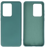 2.0mm Dikke Fashion Color TPU Hoesje Samsung Galaxy S20 Ultra Donker Groen