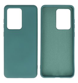 Estuche de TPU en color de moda Samsung Galaxy S20 Ultra Dark Green