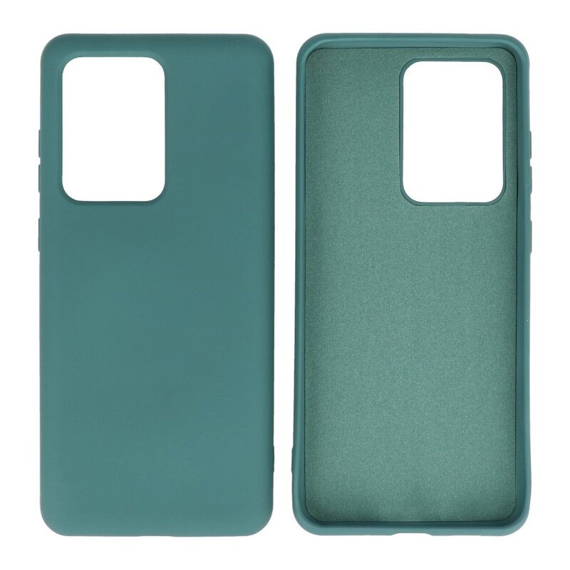 2.0mm Dikke Fashion Color TPU Hoesje Samsung Galaxy S20 Ultra Donker Groen