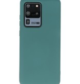 2.0mm Dikke Fashion Color TPU Hoesje Samsung Galaxy S20 Ultra Donker Groen