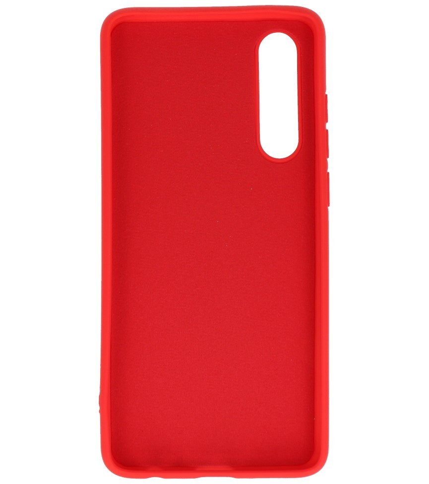 Fashion Color TPU Cover Huawei P30 Rød