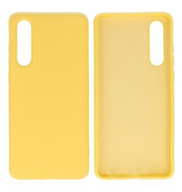 Hoesjes geschikt voor Huawei Custodia in TPU colore moda per Huawei P30 giallo