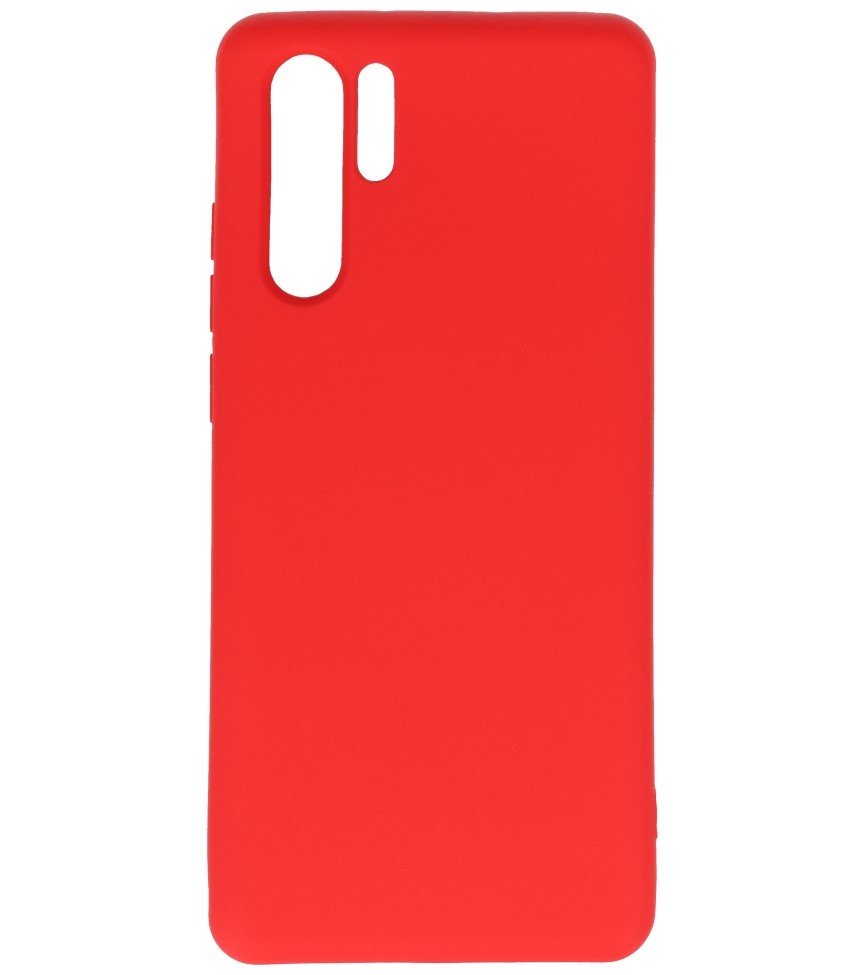 Fashion Color TPU Cover Huawei P30 Pro Rød